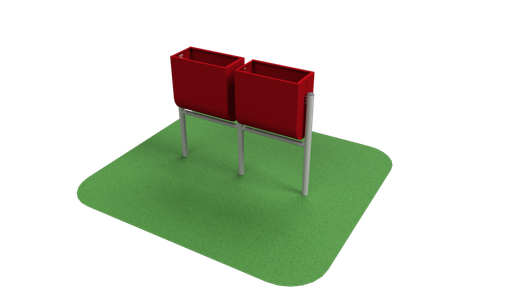 [9574] Basurero 60lt doble