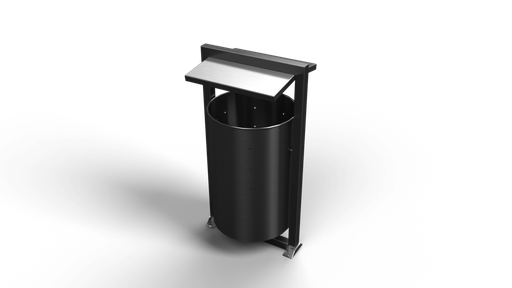 [9688] Basurero inox simple Carollo